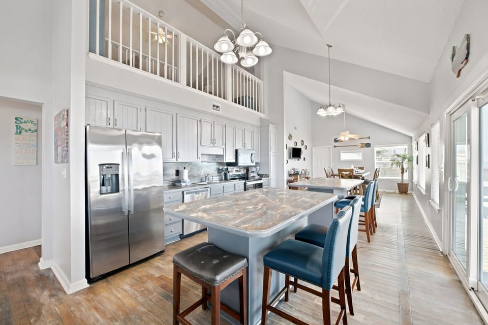 Plenty of seating at the kitchen island