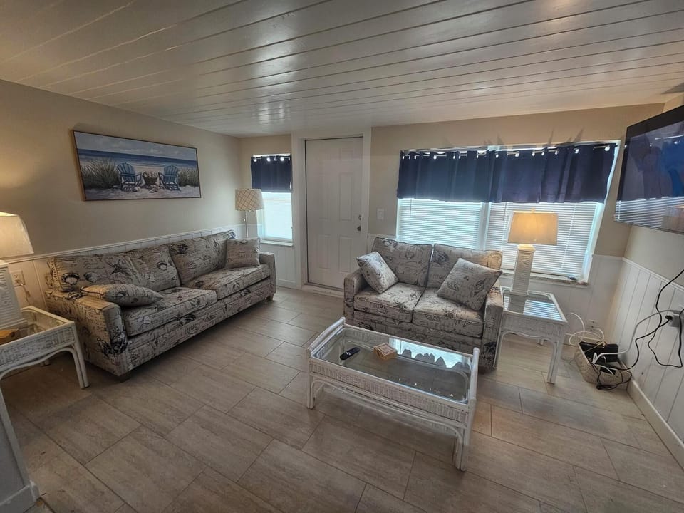 All Brand new furniture , lighting and a 55 inch Smart TV!