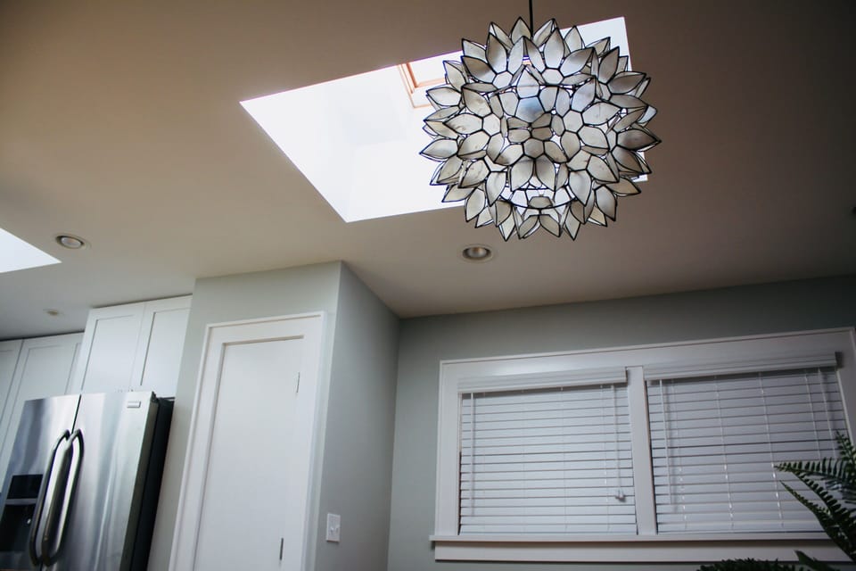 skylight over kitchen table