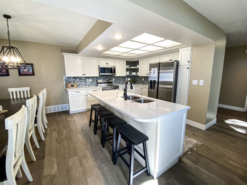 Open kitchen and dining area perfect for gathering