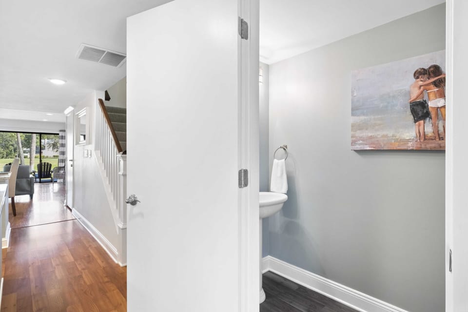 First floor powder room