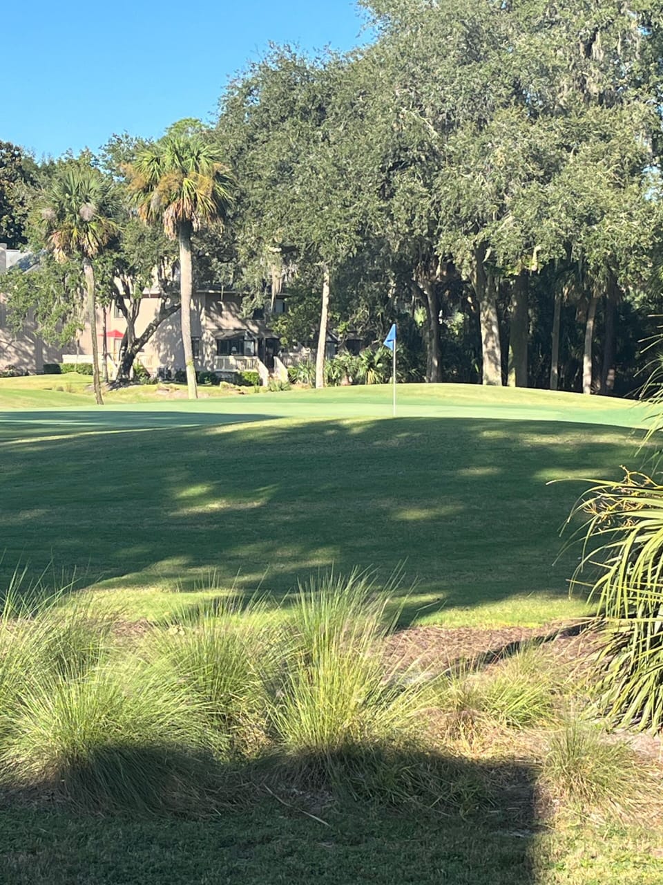 Beautiful golf course view from back deck.