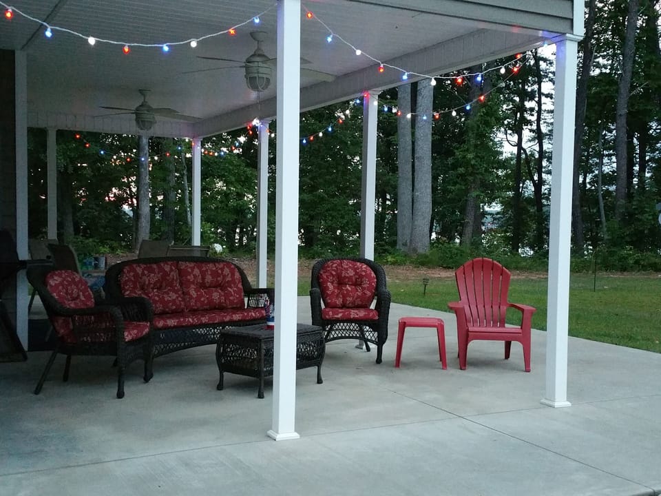 Covered patio with the summer breeze!
