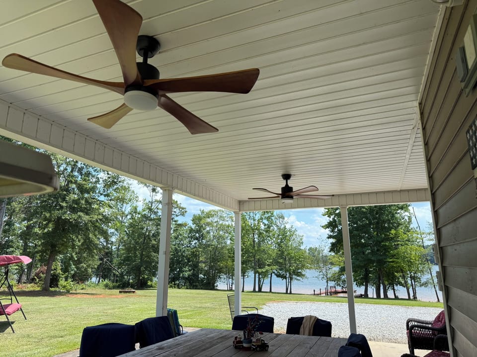 Covered large patio, table for 8