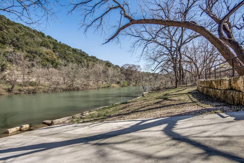 Riverfront shared by our private road.