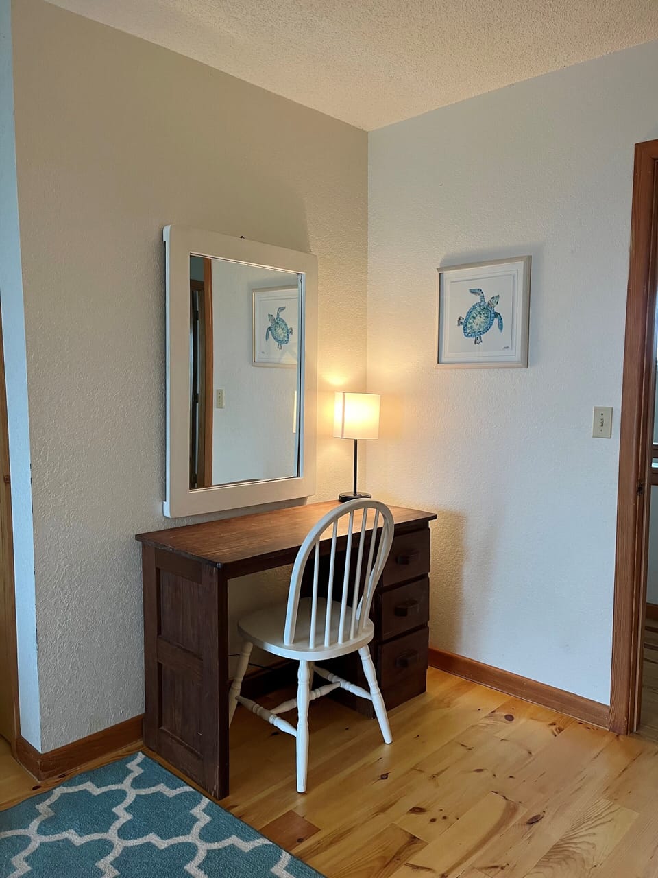 Desk in the bunk room.  

