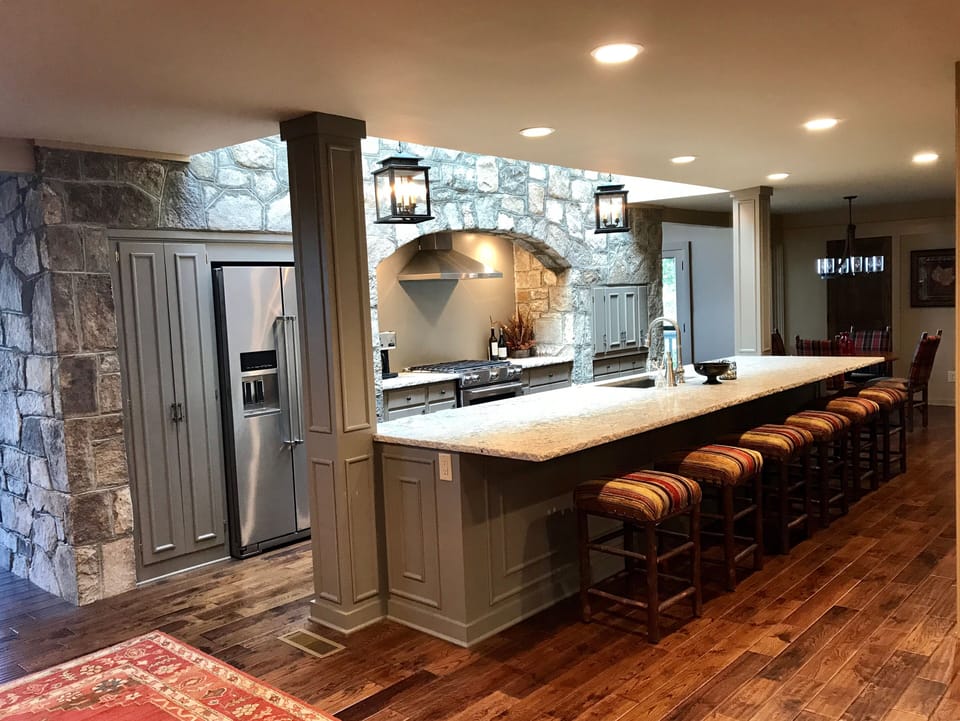Everyone wants to lounge in this designer kitchen 