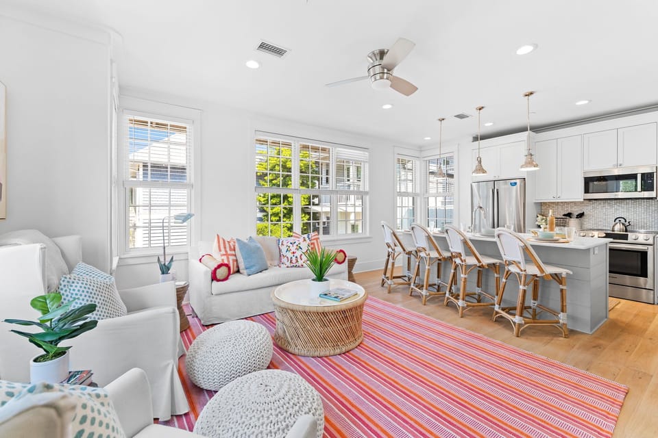 Open-Concept Kitchen & Living Areas