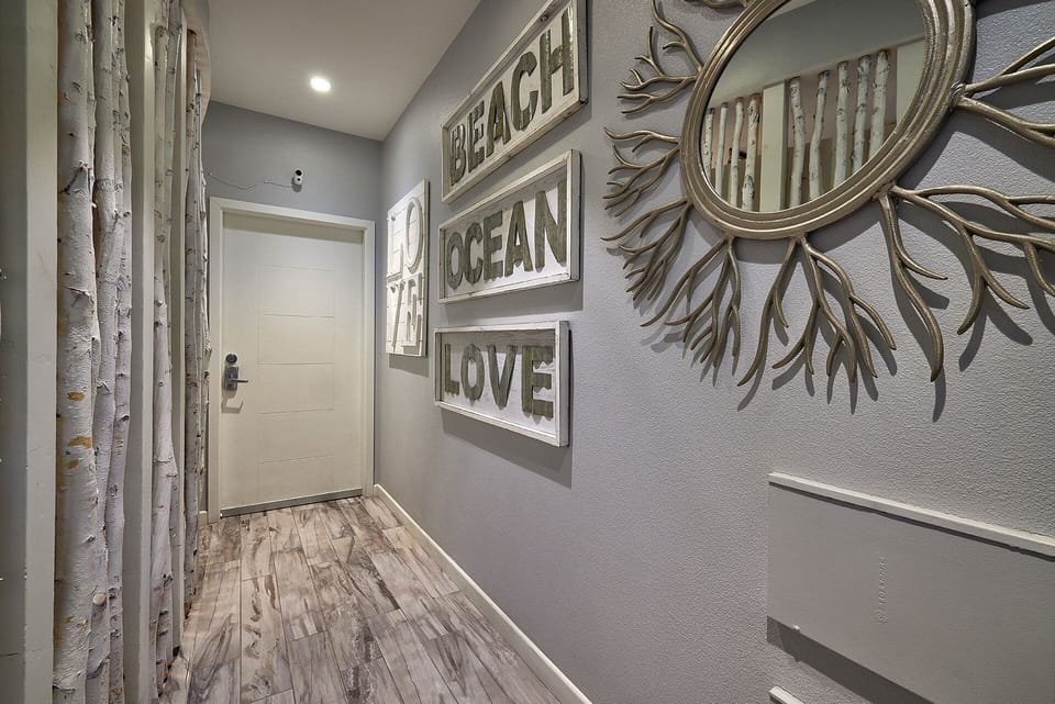 Modern Entry with 2 Electronic Locks - No need for keys
