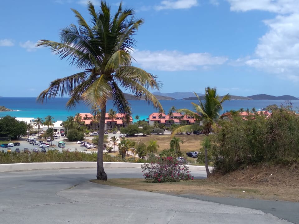 A spectacular view of Sapphire Beach Resort and Marina from the top of the hill