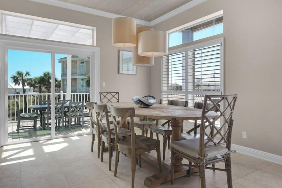 Dining room with deck access