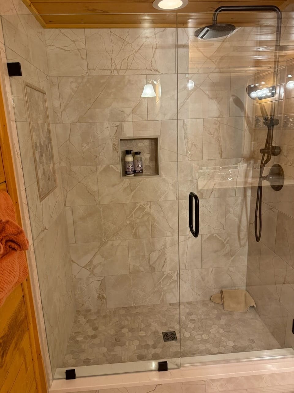 new shower on main floor