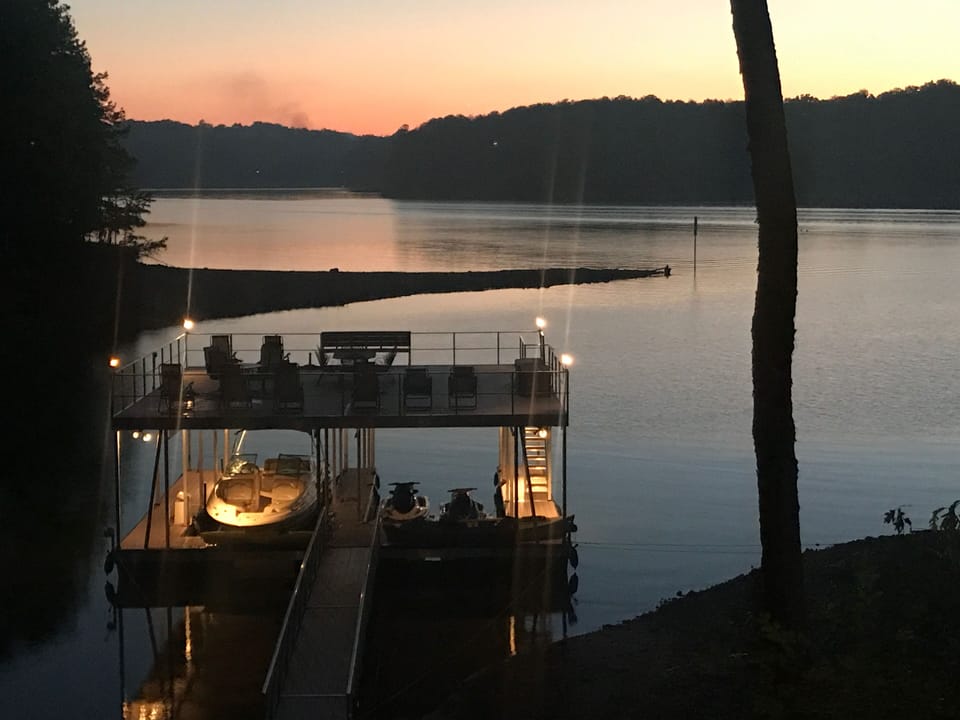 Expansive views with nightly sunsets off our back deck.