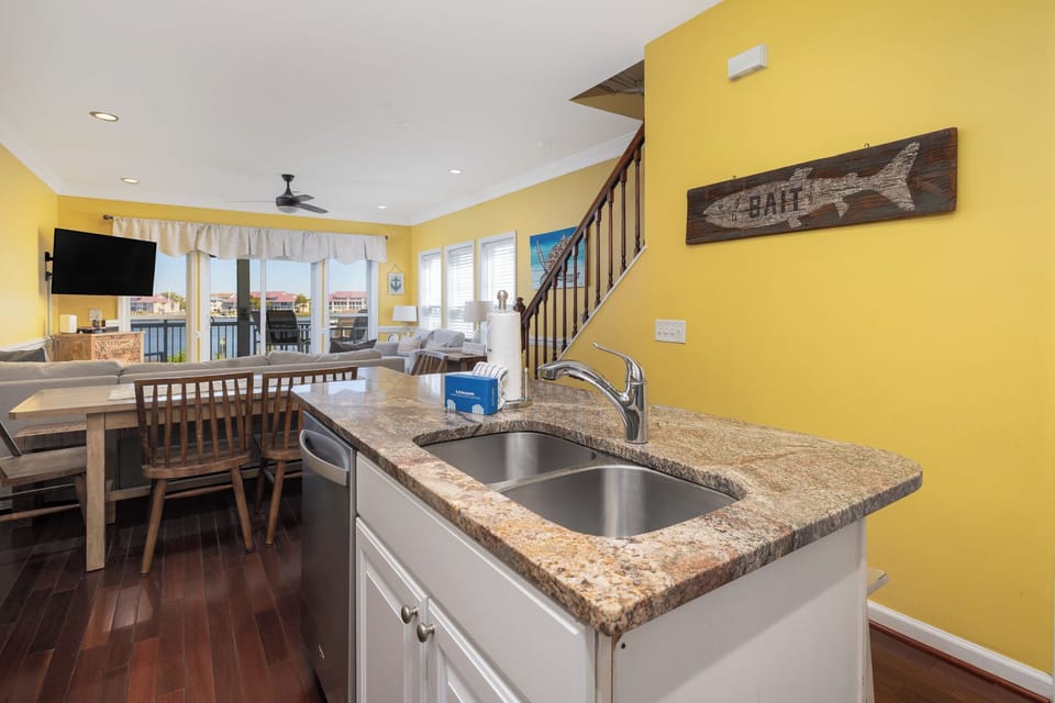 Cleanup is easy with your double-basin kitchen sink