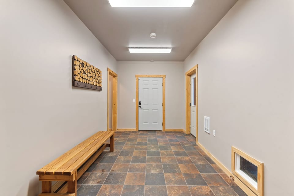 Mud room - perfect for preparing for your outdoor activities during any season.