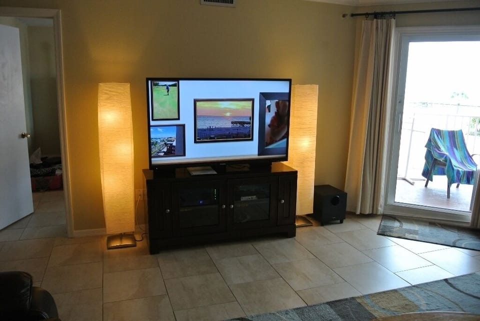 SMART 60' TV and ONKYO 5:1  surround system, APPLE TV