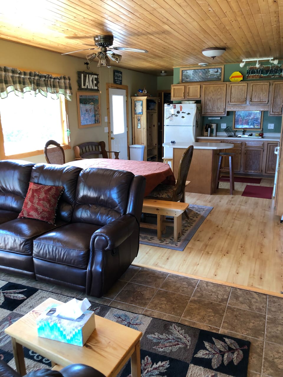 Open concept living, dining, kitchen