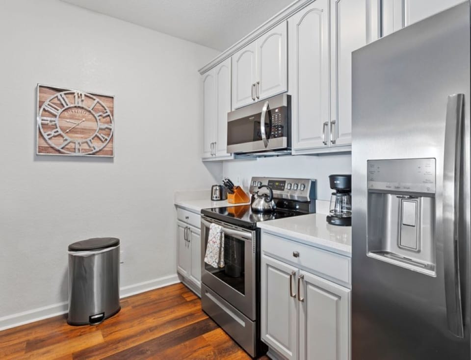 Kitchen with new cabinets and appliances