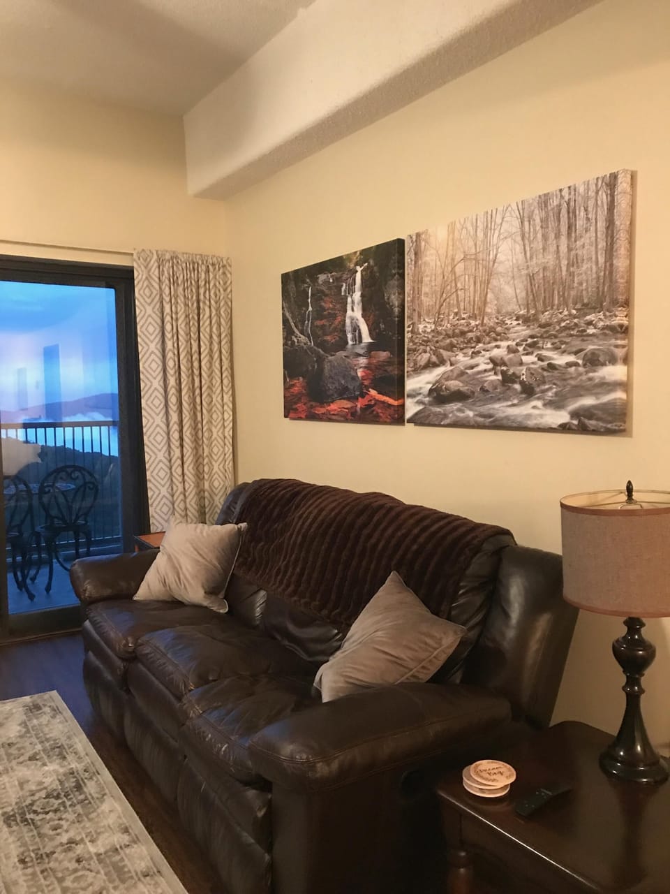 Partial Living Room with a view of the private balcony