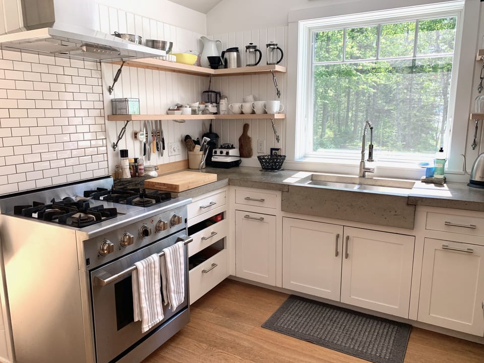 Kitchen detail. All dishes, pots, utensils provided. 