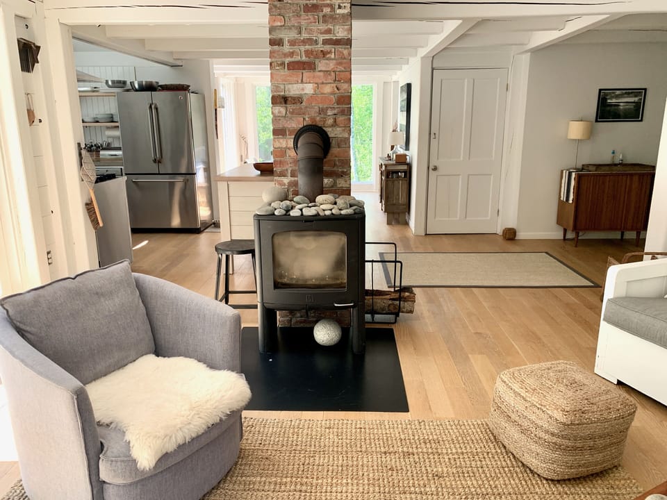 Open concept living, kitchen and dining area is a great space for gathering.