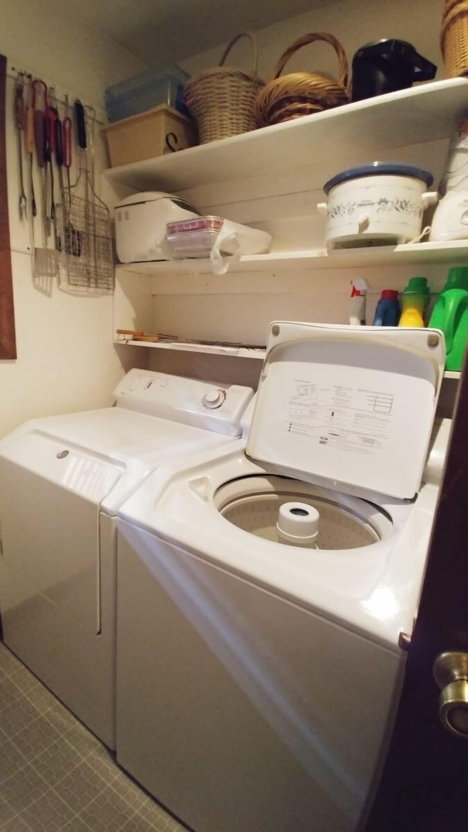 Your own in-home washer and dryer make packing light and staying fresh effortless, with convenient shelving for supplies and storage nearby.