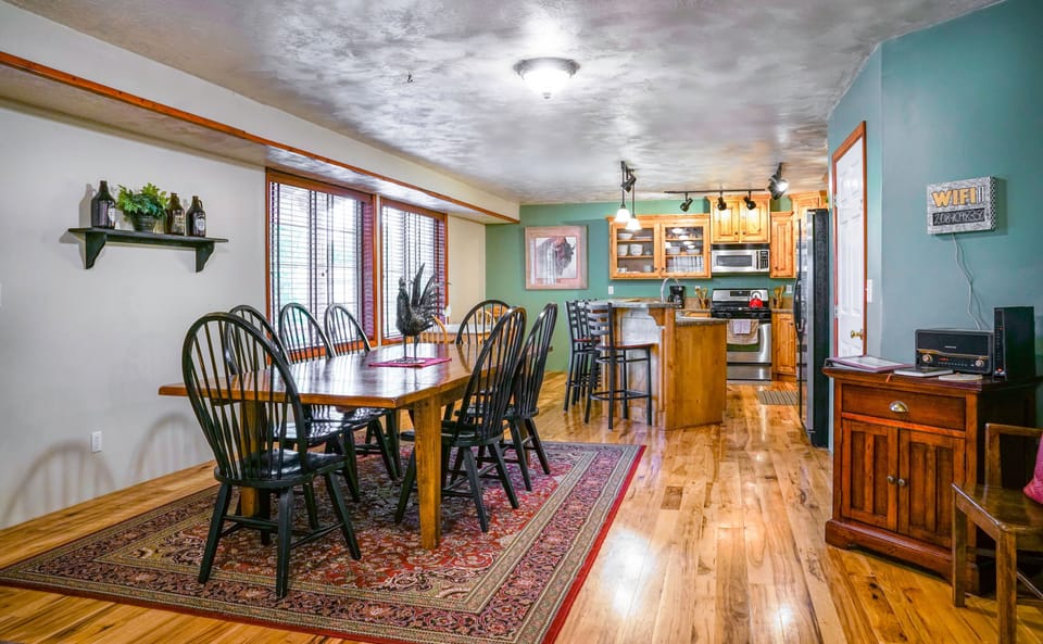 first floor dining and kitchen
