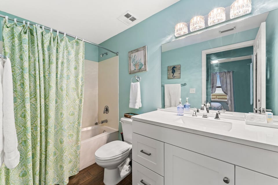 Master Bath   Look at those New Lights! They look like diamonds! So pretty!!