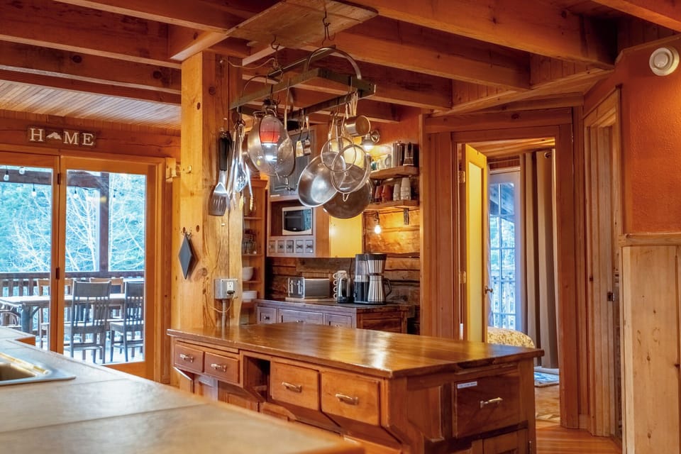 Main floor fully equipped kitchen with main floor bedroom access.