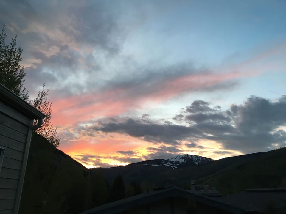 sunset from the deck