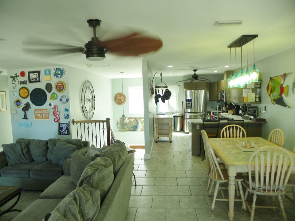 Main Living Room, Dinning area with the Kitchen in the back ground