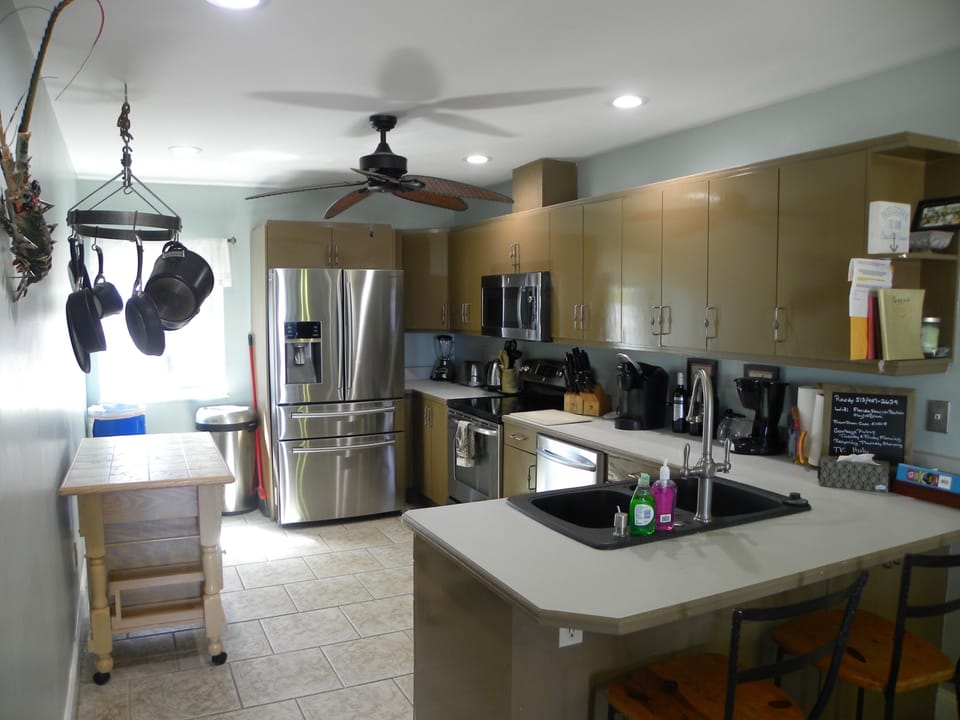 Fully stocked kitchen