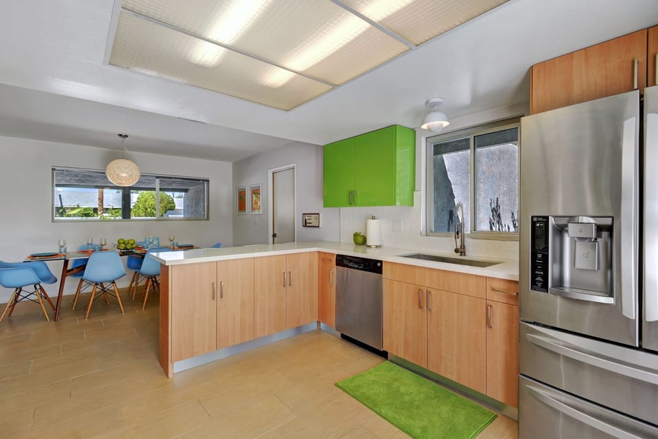 fully stocked kitchen with top of the line appliances