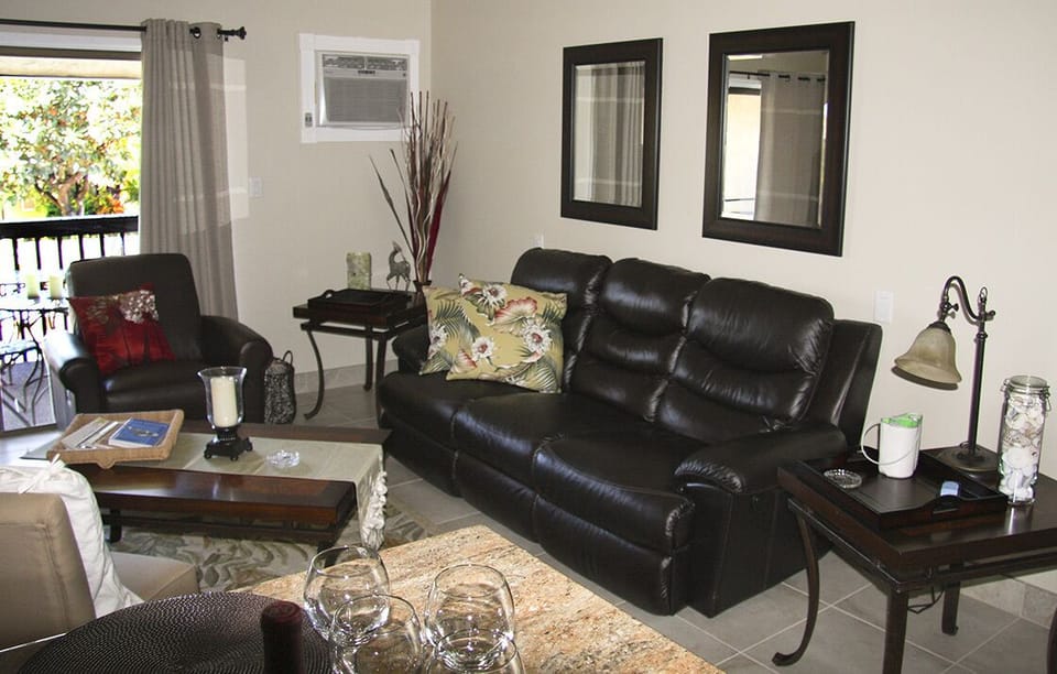 living room opens to lanai