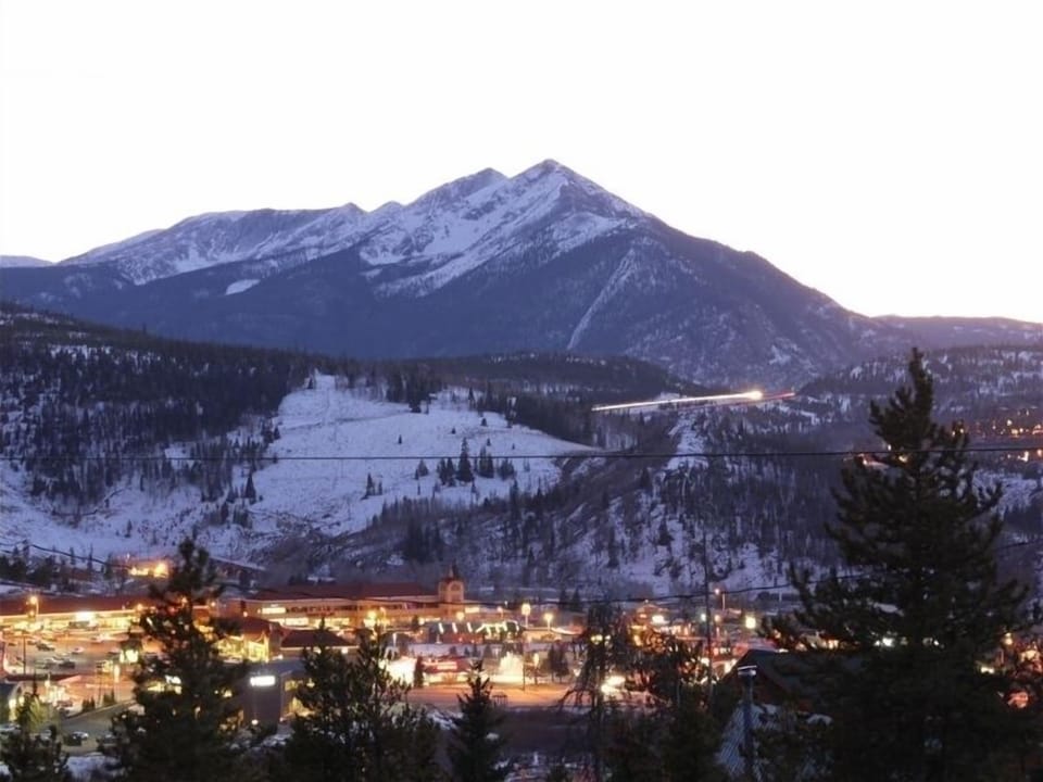 View from the deck. Mountains all around. 4 blocks from town and I-70.