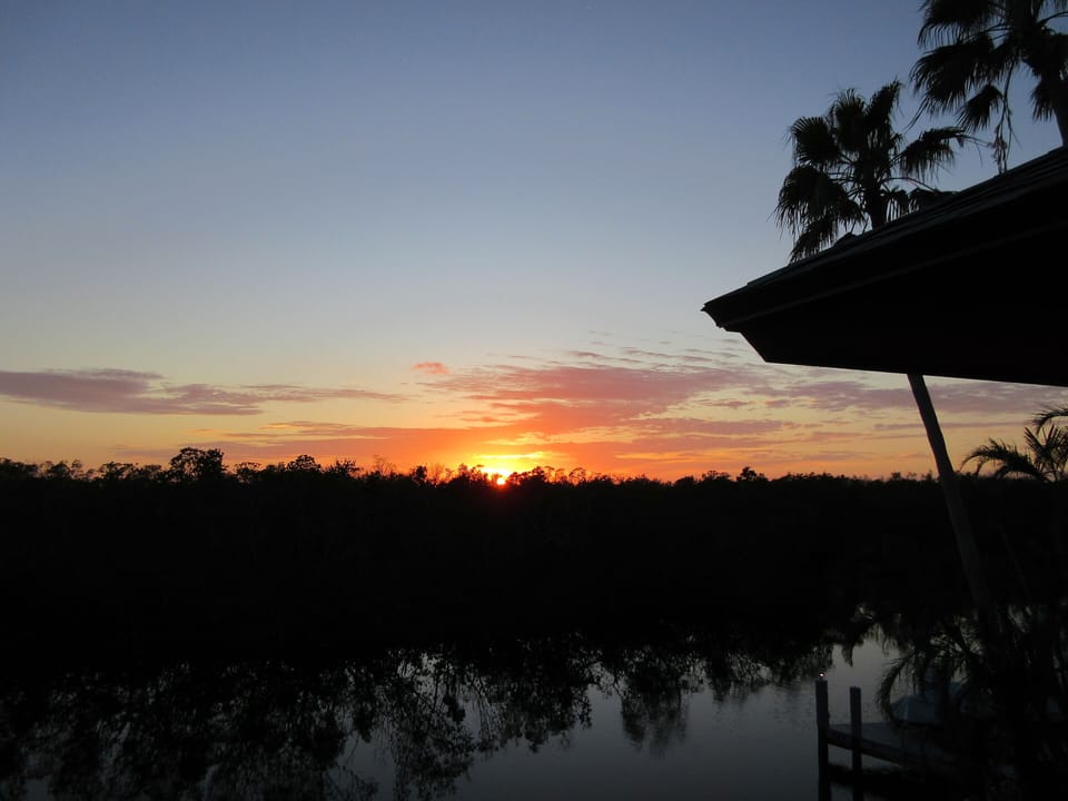 SUNSET VIEW FROM BACK PORCH