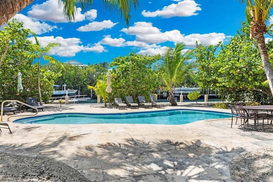 Backyard with in-ground pool