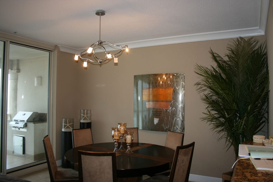 Elegant dining inside
