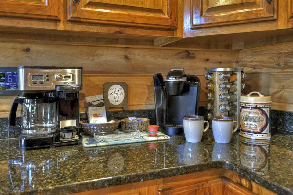 Grab a cup of joe before heading out to the deck.