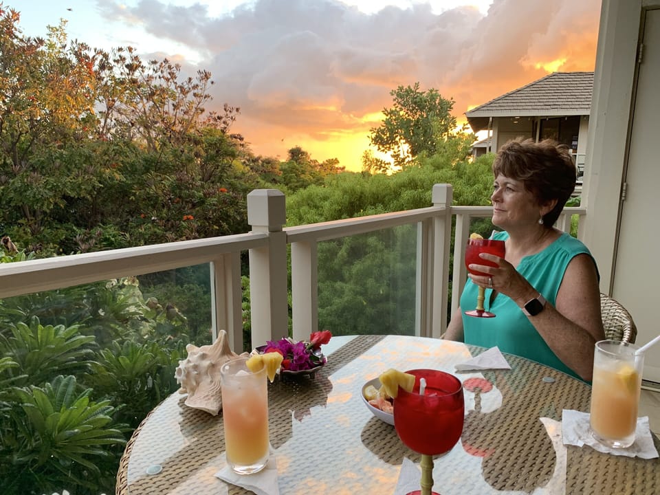 View from the lanai at sunset