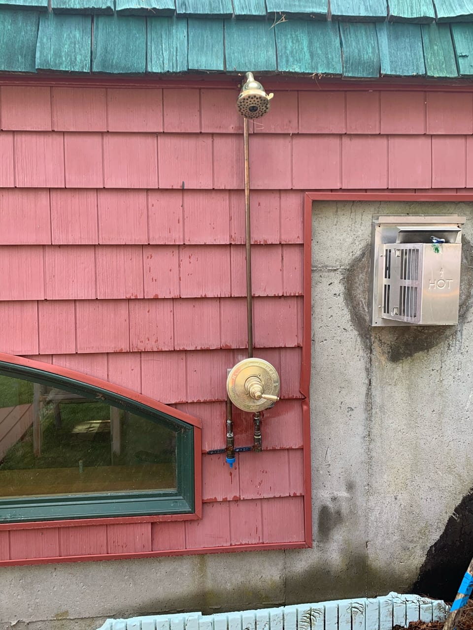 Outside shower - and foot wash