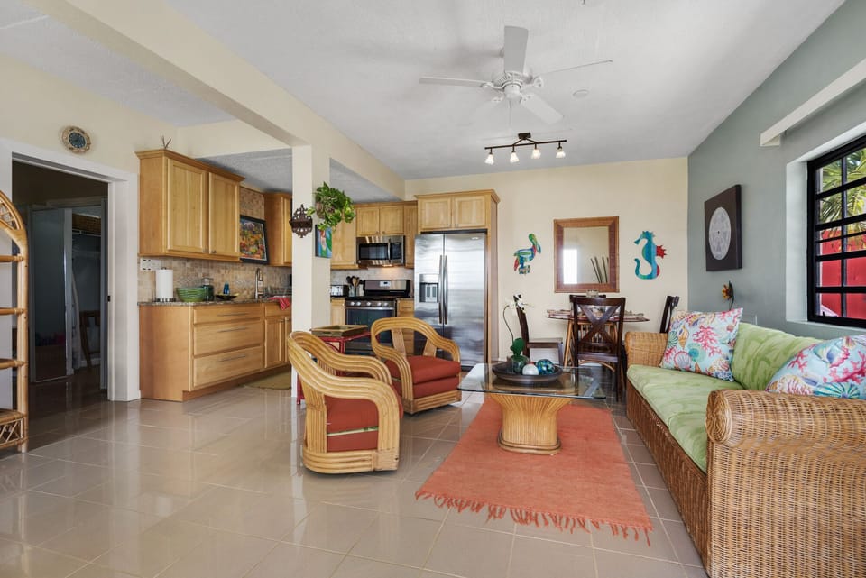 Ocean Retreat Living, Dining, Kitchen