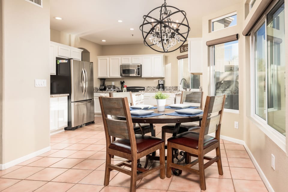 Kitchen and dining area