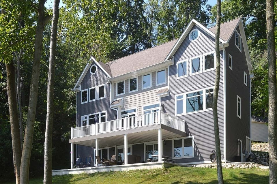 Most windows plus deck and lower patio have panoramic views over Bristol Lake!