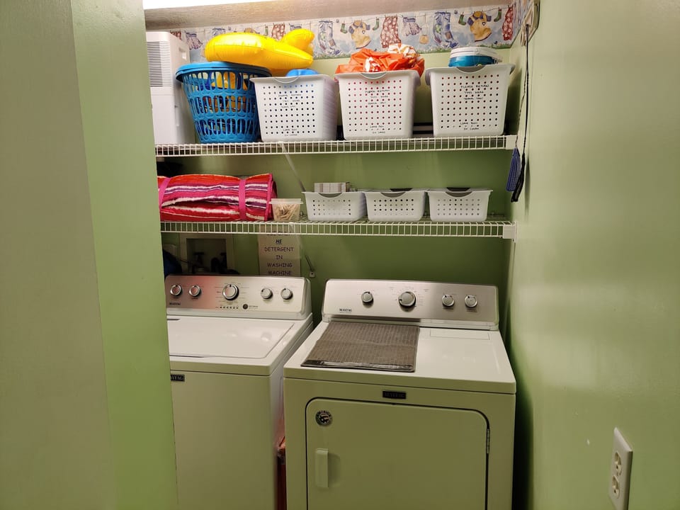 Full size washer and dryer in unit