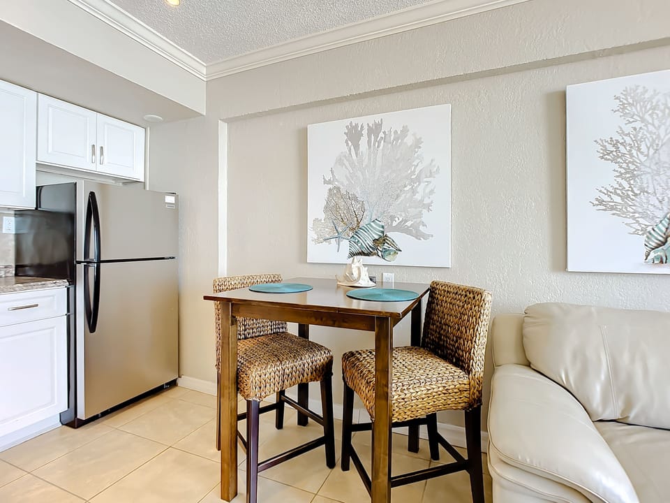 Dining table & chairs.