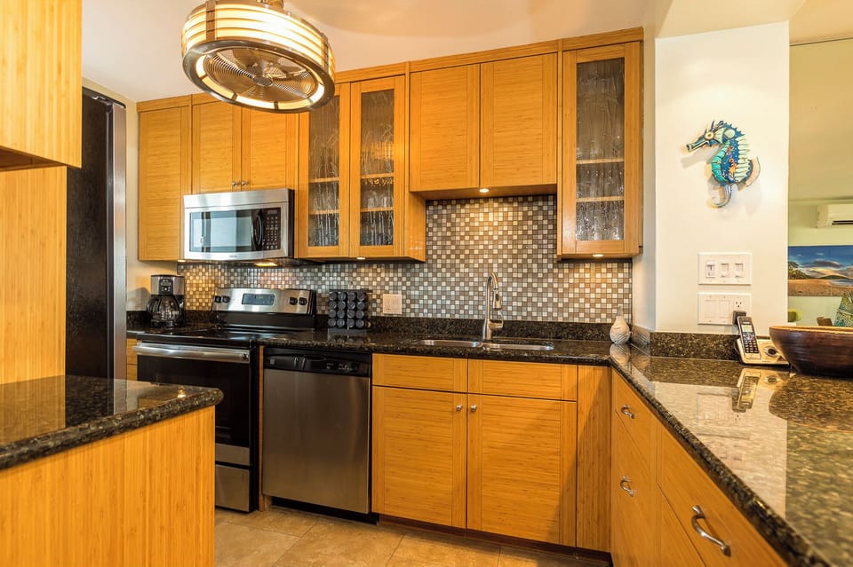 Newly updated and fully stocked kitchen