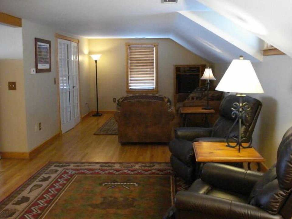 View of living room area from hallway looking East.
