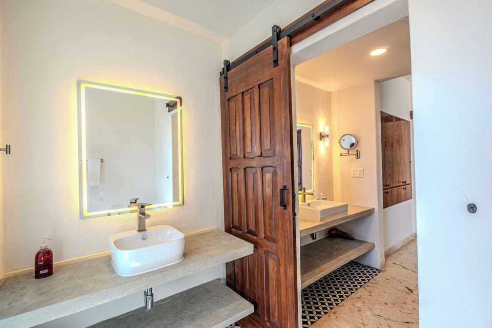 The master suite bathroom was just renovated in late 2025, two sinks LED mirrors