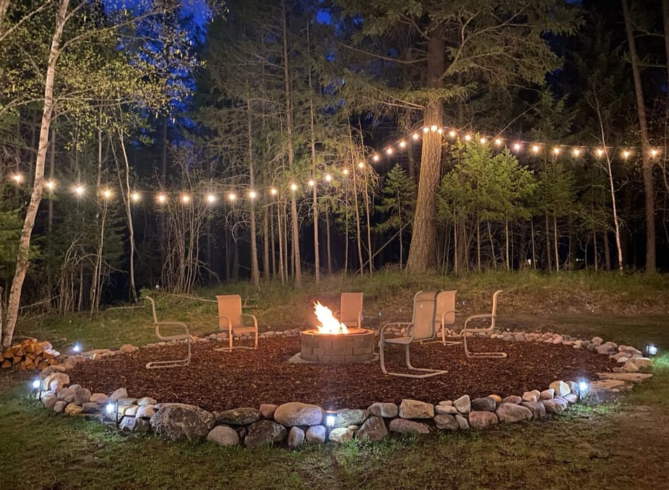 Enjoy cooking s'mores at our newly renovated fire pit area in the side yard.